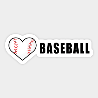 Love Baseball Sticker